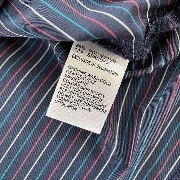 Greg Norman Performance Fabric Stripe Golf Polo Shirt Blue XXL - Picture 5 of 6